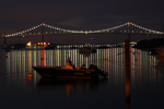Naragansett Bridge bei Nacht